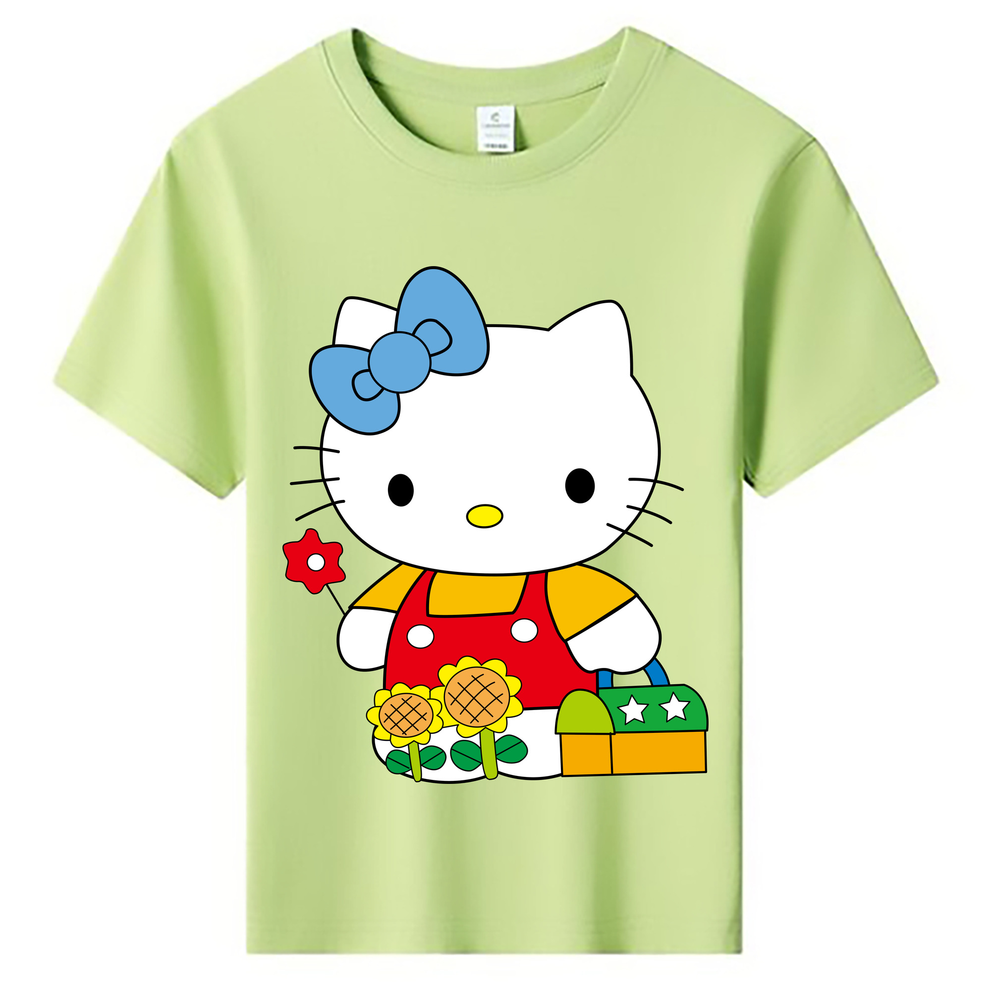 （画像用） Hello Kitty ハローキティ 綿100％キッズTシャツ（フロントプリント）